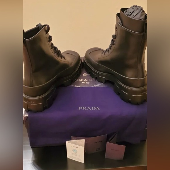 Prada Monolith Combat Boots main image 6